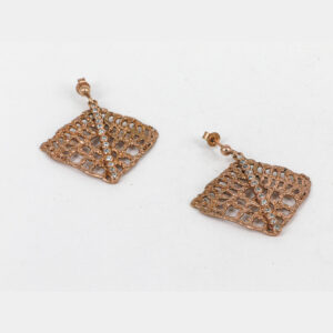 Silver Rosa Gold Plated Earrings