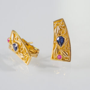 Byzantine Yellow Gold Earrings (750)