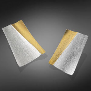 Earrings in Silver 925 and Yellow Gold K22