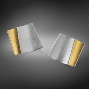 Earrings in Silver 925 and Yellow Gold K22