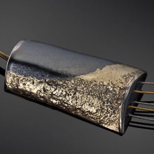 Necklace in Oxidized Silver 925 with Yellow Gold 750 (18K)