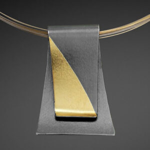 Necklace in Oxidized Silver 925 and Yellow Gold K22
