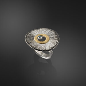 Ring in Silver 925 with Yellow Gold 750 (18K)
