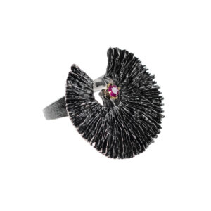 Ring in Oxidized Silver 925