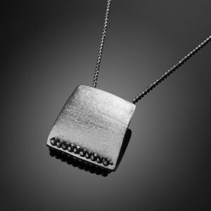 Necklace in 925 Silver with Hematite stones