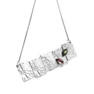 Silver 925 Necklace with Tourmalines