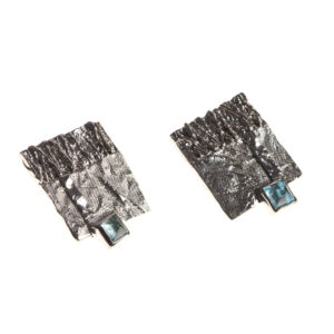 Silver Earrings with topaz