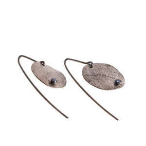 Silver Earrings with topaz