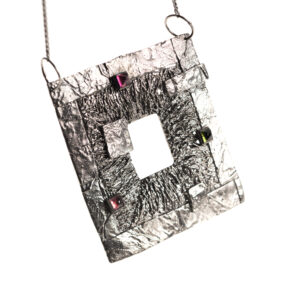 Silver Necklace with tourmalines