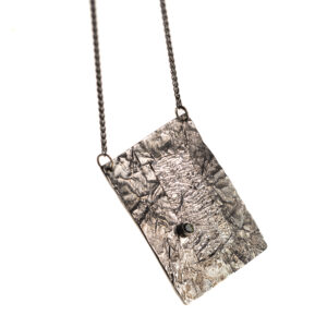 Silver Necklace with tourmaline